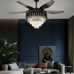 Blue City Midnight Luxe Chandelier Ceiling Fan with Remote Control - 52" Inch Blade - Image 3