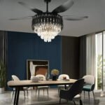 Buy Blue City Midnight Luxe Chandelier Ceiling Fan with Remote Control - 52" Inch Blade | Lighting | Hanging Light | Chandelier | Ceiling Light | Decorative Lighting | Modern Lighting | Home Lighting | Interior Lighting | Luxury Lighting | Blue City Decor