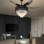Blue City Midnight Luxe Chandelier Ceiling Fan with Remote Control - 52" Inch Blade - Image 4