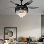 Blue City Midnight Luxe Chandelier Ceiling Fan with Remote Control - 52" Inch Blade - Image 2