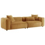 Blue City Decor Vishranti Corduroy Three Seater Upholstered Sofa - Image 2