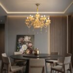 Blue City Decor Aurelia Amber Crystal Chandelier in Radiant Finish - Image 3