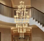 Blue City Decor Florentia Crystal Petal Chandelier in Luxe Finish - Image 6