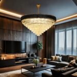 Blue City Decor Black Mamba Round Crystal Chandelier - Image 8