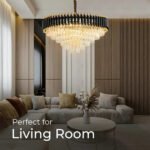 Blue City Decor Black Mamba Round Crystal Chandelier - Image 5