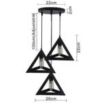 Blue City Decor Trivexa Metal Geometric Hanging Light - Image 5