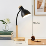 K2 Lights Adjustable Wooden Desk Lamp with Flexible Neck - Image 3
