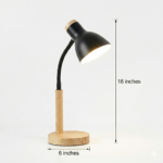 K2 Lights Adjustable Wooden Desk Lamp with Flexible Neck - Image 4