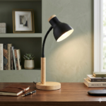 K2 Lights Adjustable Wooden Desk Lamp with Flexible Neck - Image 2