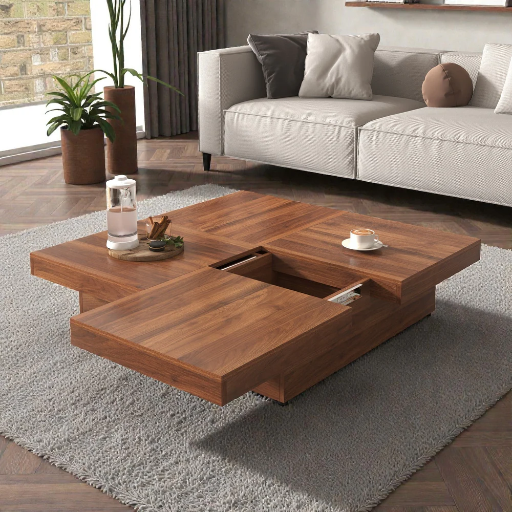 Blue City Decor Vantage Square Center Table with Storage - Image 2