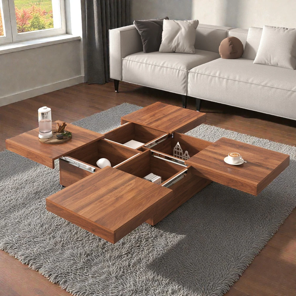 Blue City Decor Vantage Square Center Table with Storage - Image 3