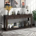 Blue City Decor Veltrano Wooden Console Table - Image 3