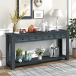 Blue City Decor Veltrano Wooden Console Table - Image 4