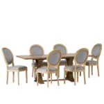 Blue City Decor Valmere Classic 6 Seater Dining Set - Image 2