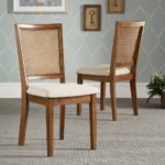 Buy Blue City Decor Mirelle Cane Back Dining Chair Set | Dining Chair | Wooden Dining Chair | Rattan Dining Chair | Dining Room Furniture | Solid Wood Furniture | Blue City Decor