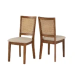 Blue City Decor Mirelle Cane Back Dining Chair Set - Image 3