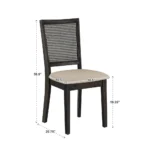 Blue City Decor Mirelle Cane Back Dining Chair Set - Image 7