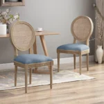 Blue City Decor Elvarique Oval Back Dining Chair Set - Image 2