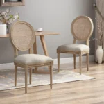 Buy Blue City Decor Elvarique Oval Back Dining Chair Set | Dining Chair | Wooden Dining Chair | Dining Room Furniture | Solid Wood Furniture | Blue City Decor