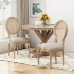 Blue City Decor Elvarique Oval Back Dining Chair Set - Image 3