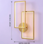 K2 Lights Modern Gold Geometric LED Wall Light - Image 5