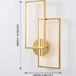K2 Lights Modern Gold Geometric LED Wall Light - Image 4