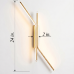 K2 Lights Modern Linear Gold LED Wall Light - Image 4