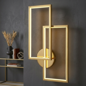 Buy K2 Lights Modern Gold Geometric LED Wall Light | Wall Light | Wall Lamp | Home Lighting | Interior Lighting | Luxury Lighting