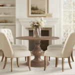 Blue City Decor Velmora Classic Round Dining Table - Image 3