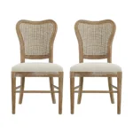 Blue City Decor Elowen Cane Back Dining Chair Set - Image 11