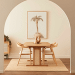 Buy Blue City Decor Orleston Dining Table Set with Chairs | Dining Set | Wooden Dining Set | 6 Seater Dining Set | Marble Top Dining | Dining Room Furniture | Solid Wood Furniture | Blue City Decor