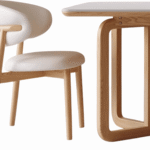 Blue City Decor Asterra Marble Top Wooden Dining Set - Image 6