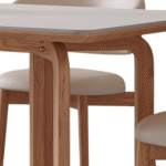 Blue City Decor Asterra Marble Top Wooden Dining Set - Image 7
