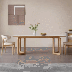 Blue City Decor Asterra Marble Top Wooden Dining Set - Image 2