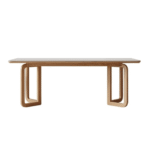Blue City Decor Asterra Marble Top Wooden Dining Set - Image 4