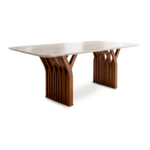 Blue City Decor Caldria Premium Marble Dining Set - Image 3