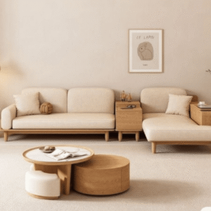 Buy Blue City Decor Solara Upholstered Wooden Daybed Sofa | Sofa | Wooden Sofa | Upholstered Sofa | Premium Sofa | Sectional Sofa | Living Room Furniture | Solid Wood Furniture | Blue City Decor