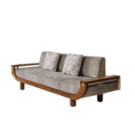Blue City Decor Viresta Luxe Upholstered Wooden Sofa - Image 2