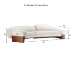 Blue City Decor Astrelle Upholstered Wooden Sofa - Image 3