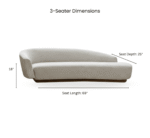 Blue City Decor Orvello Plush Upholstered Sofa Set - Image 4