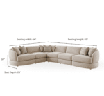 Blue City Decor Orvessa Modern Upholstered Sectional Sofa Set - Image 3