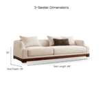 Blue City Decor Virello Plush Upholstered Sofa Set - Image 3