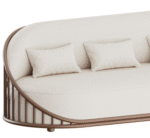 Blue City Decor Asterique Luxe Upholstered Wooden Sofa - Image 5