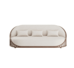 Blue City Decor Asterique Luxe Upholstered Wooden Sofa - Image 3