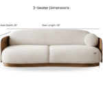 Blue City Decor Luxe Plush Upholstered Sofa - Image 4