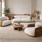 Buy Blue City Decor Luxe Plush Upholstered Sofa | Wooden Sofa | Upholstered Sofa | Premium Sofa | Living Room Furniture | Solid Wood Furniture | Blue City Decor