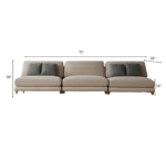 Blue City Decor Calvoro Grand Wooden Sofa Set - Image 5