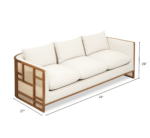 Blue City Decor Solthera Wooden Cane Sofa - Image 3
