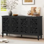 Blue City Decor Black Orchid Carved Sideboard - Image 2