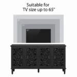 Blue City Decor Black Orchid Carved Sideboard - Image 10
